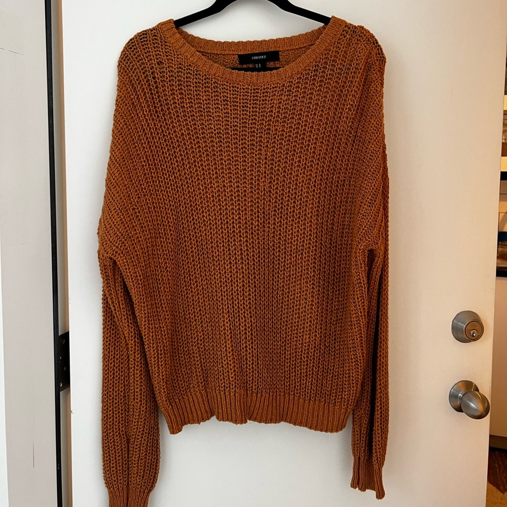 Orange knitted sweater forever 21 size M